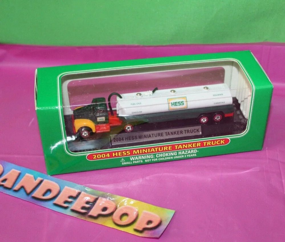 16 Pieces Of Hess 2004 Miniature Tanker Truck Holiday Toy Christmas Gift In Box
